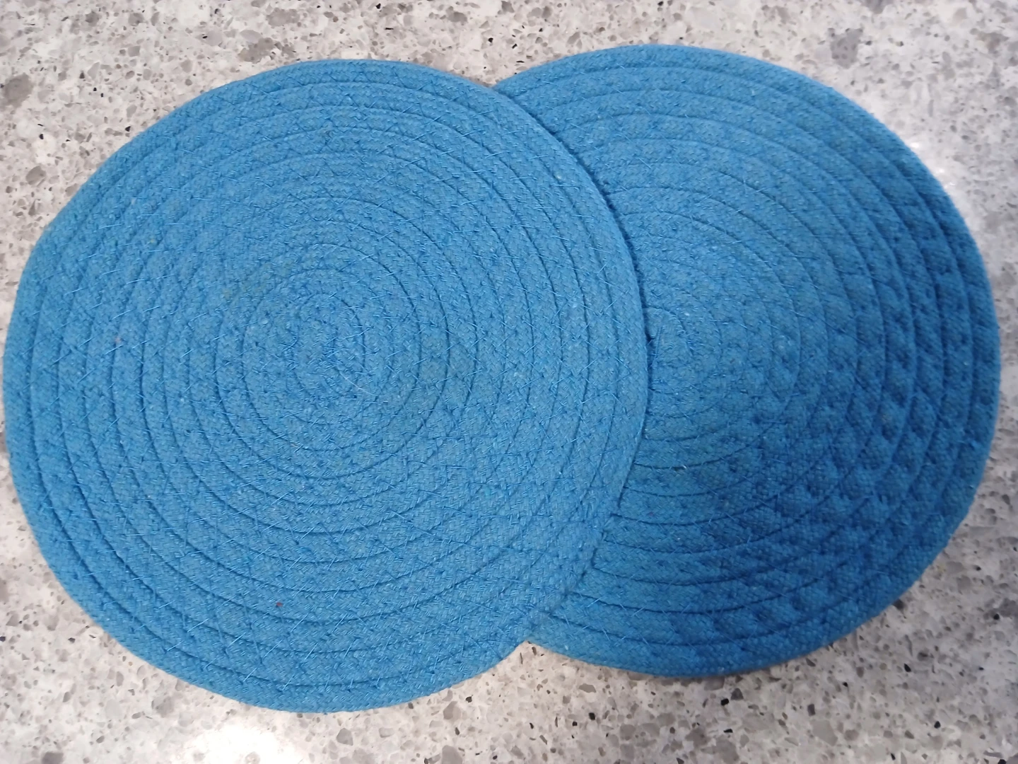 Blue Round Coasters - Set of 2