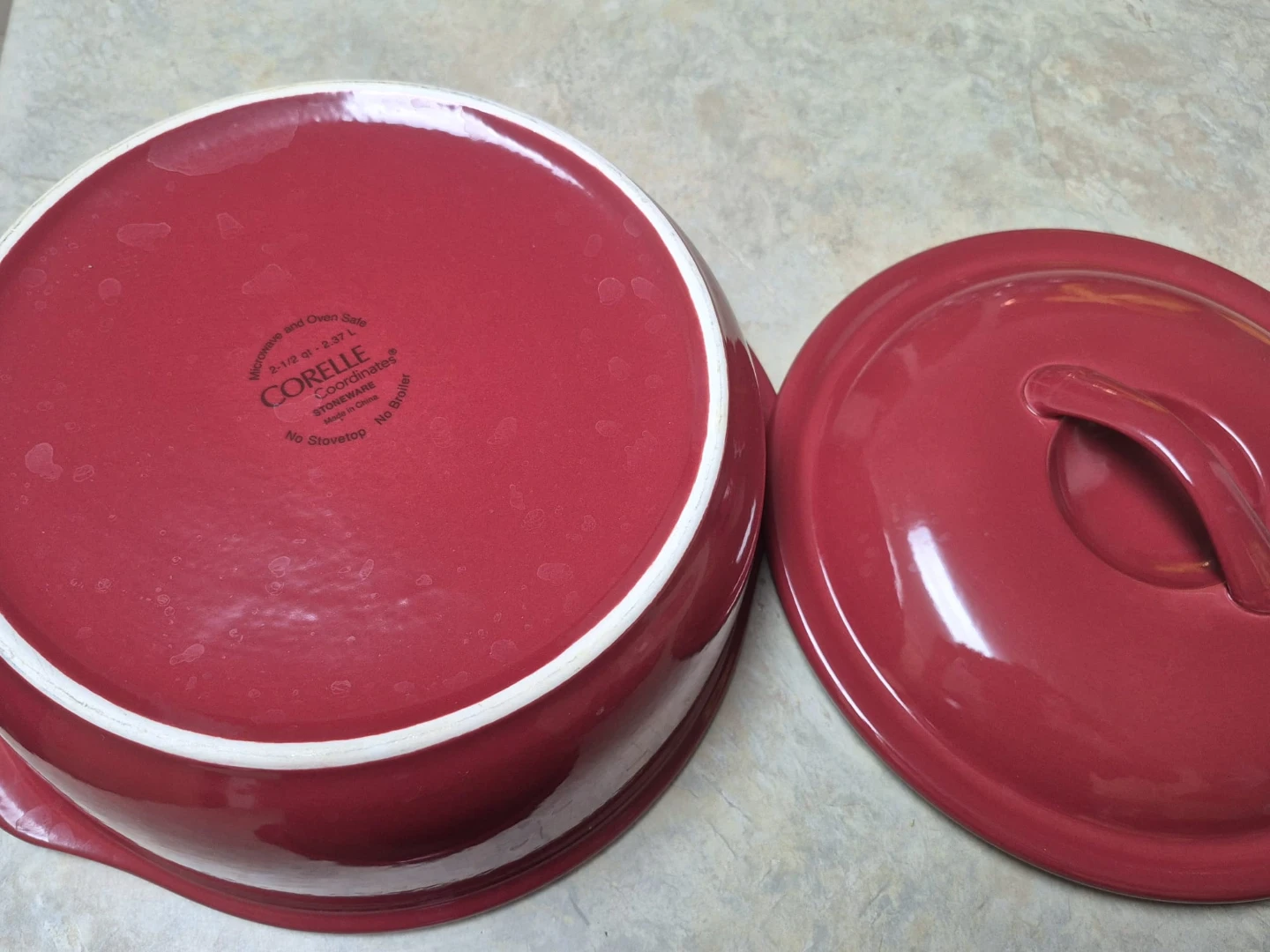 Corelle Coordinates Stoneware Casserole Dish with Lid Set of 2 - photo 2