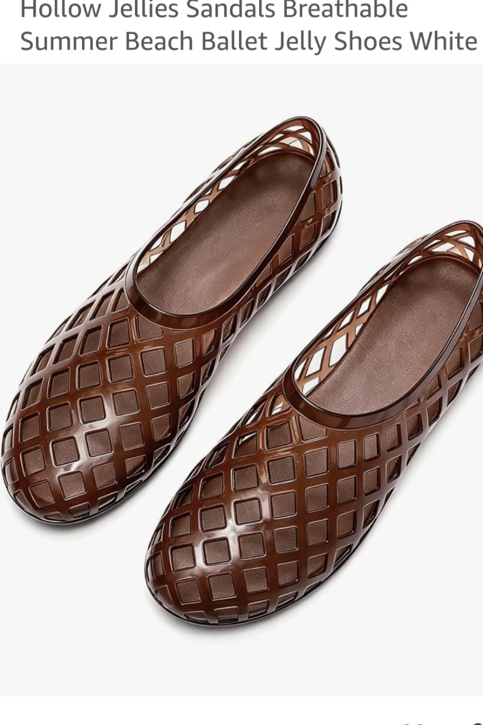Hollow Jelly Sandals Breathable Summer Beach Ballet Shoes