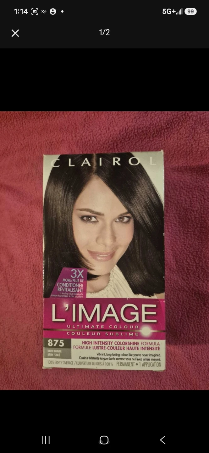 Clairol L'Image Ultimate Colour 875 Dark Brown Hair Dye