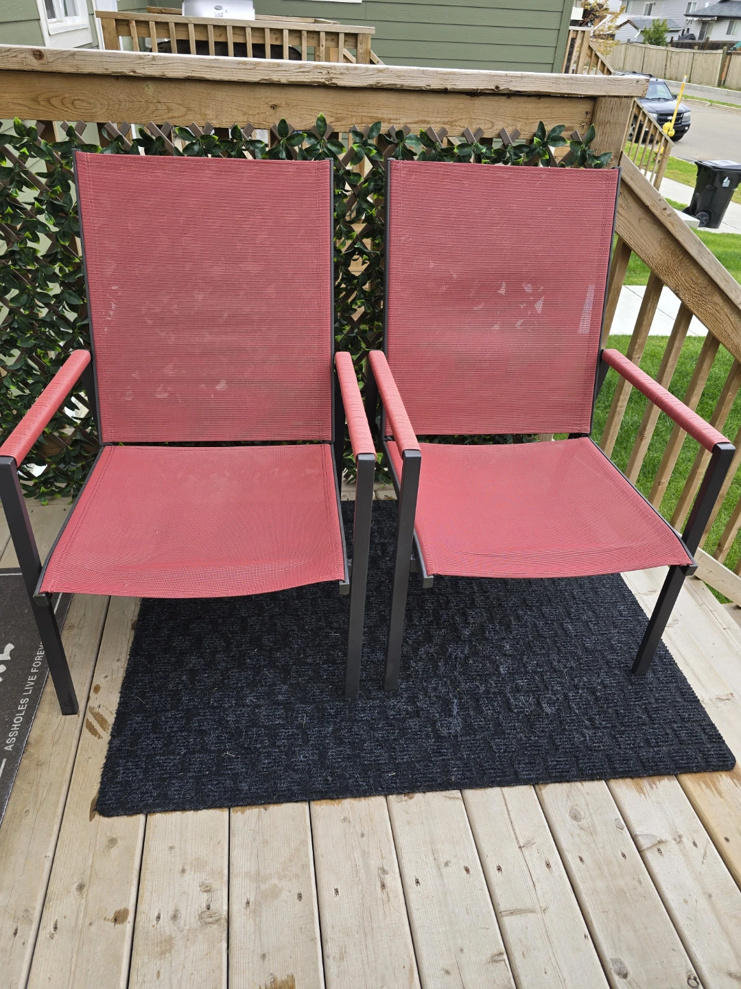 Set of 2 patio chairs