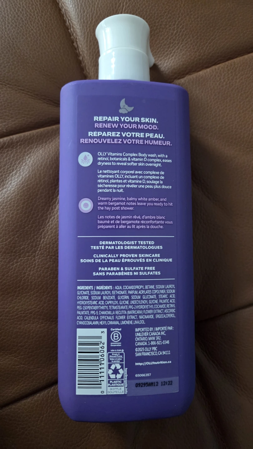 OLLY Renew Mood + Skin Body Wash Jasmine Bergamot 502 ml - photo 2