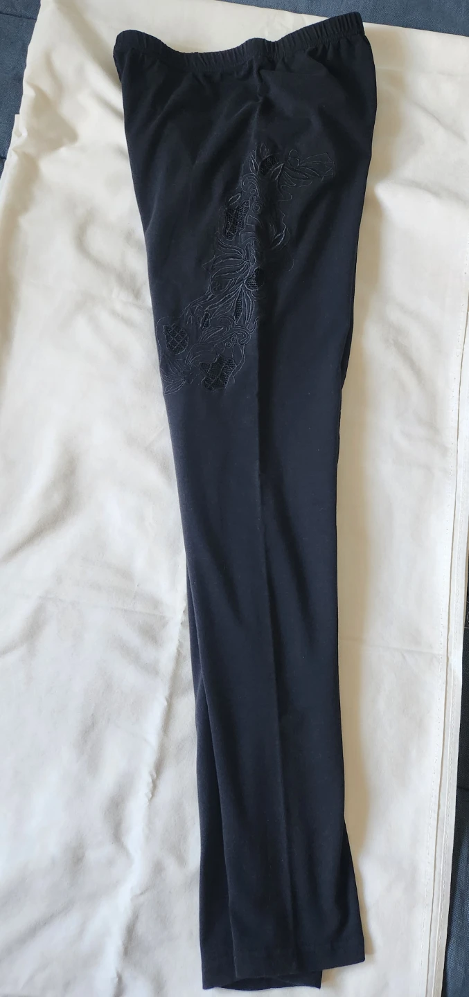 Dex Black Embroidered Leggings - photo 4