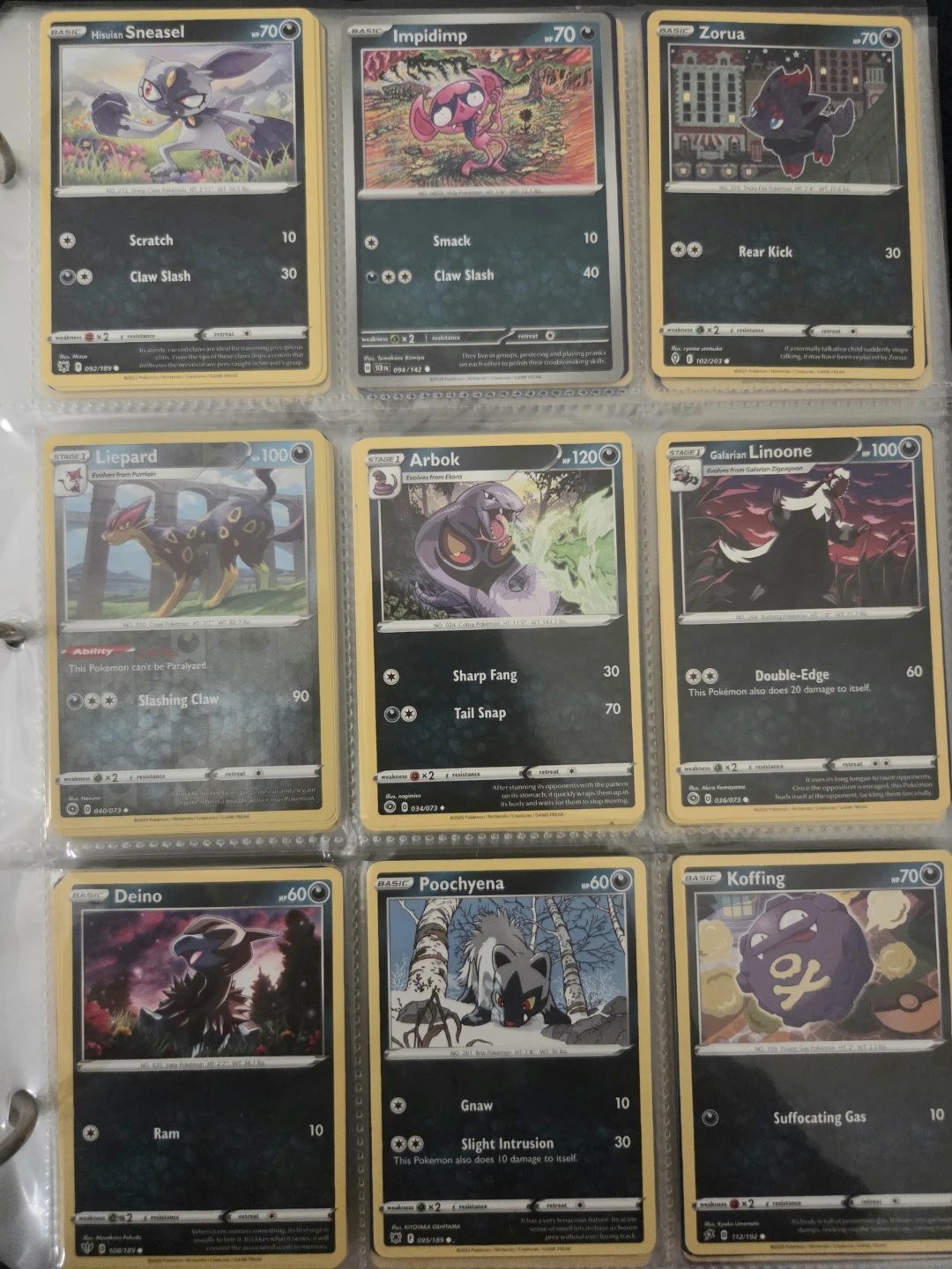 Pokemon cards - darkness type and energy