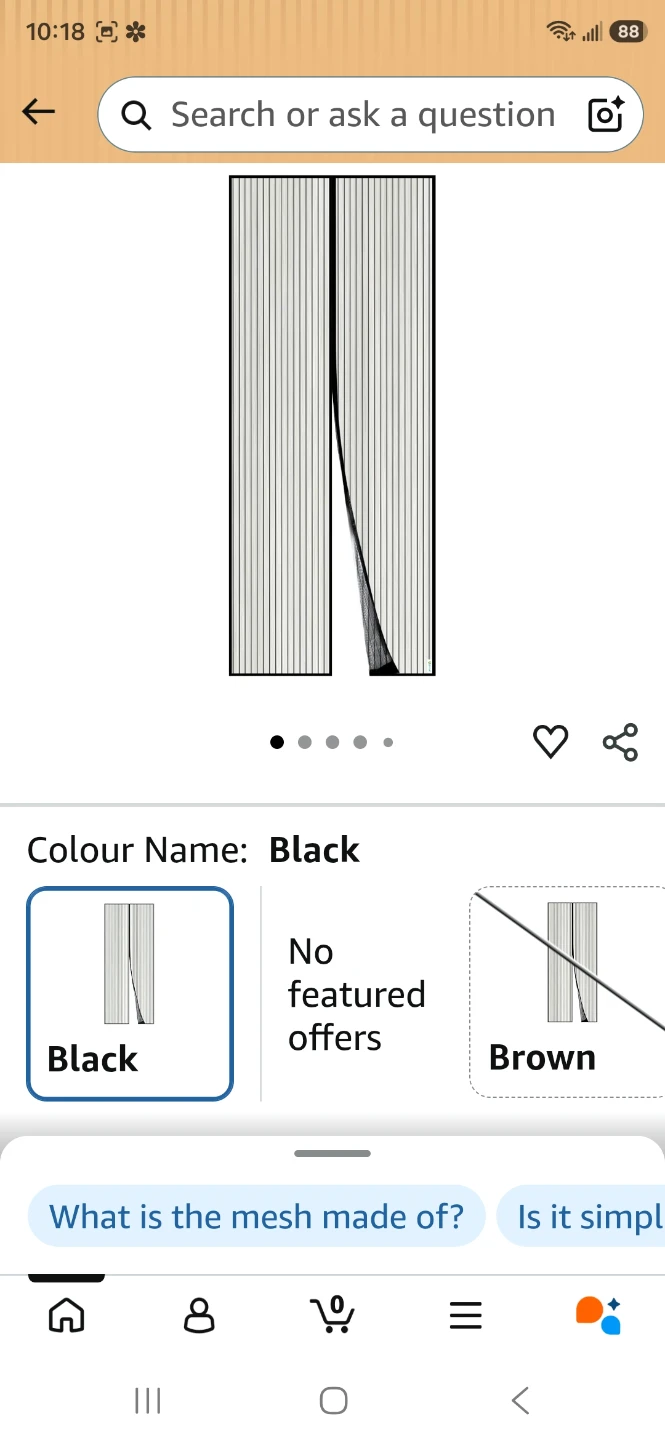 Black Magnetic Screen Door