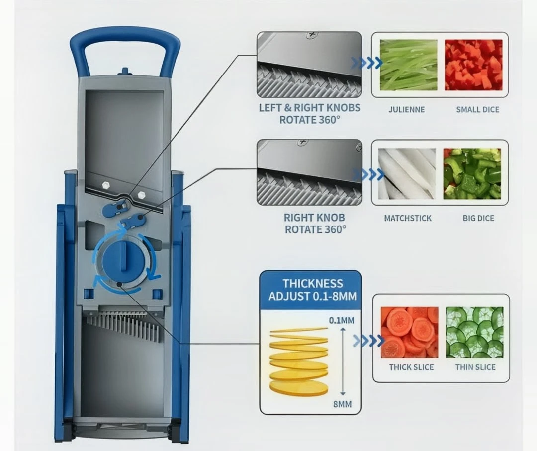 QYKIC Collapsible Vegetable Slicer & Chopper Set - photo 4