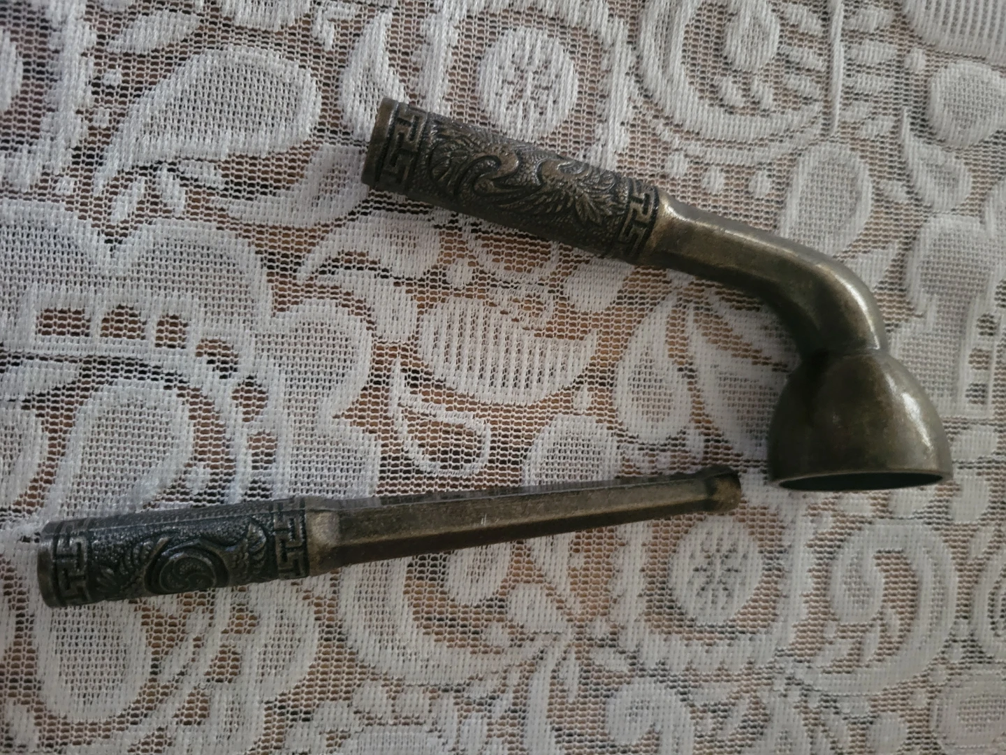 Antique Chinese Dragon Tobacco Pipe