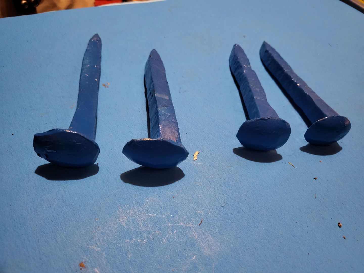 Set of 4 Blue Railroad Spikes - photo 2