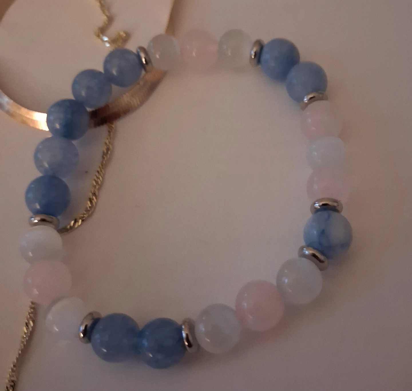Gold Tone Necklace & Beaded Bracelet Set - photo 3