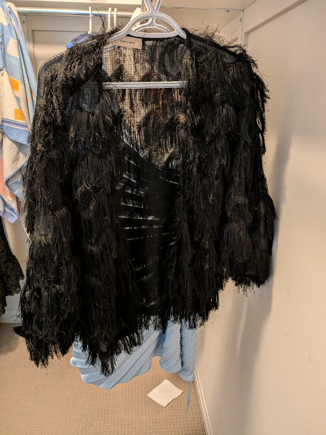Chelsea Black Fringe Cardigan - photo 2