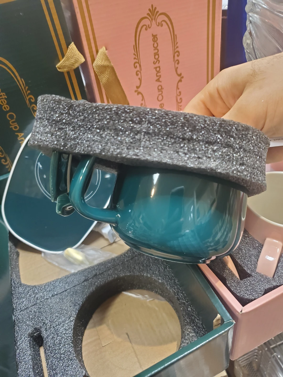Coffee Cup and Saucer Set with Warmer - photo 2