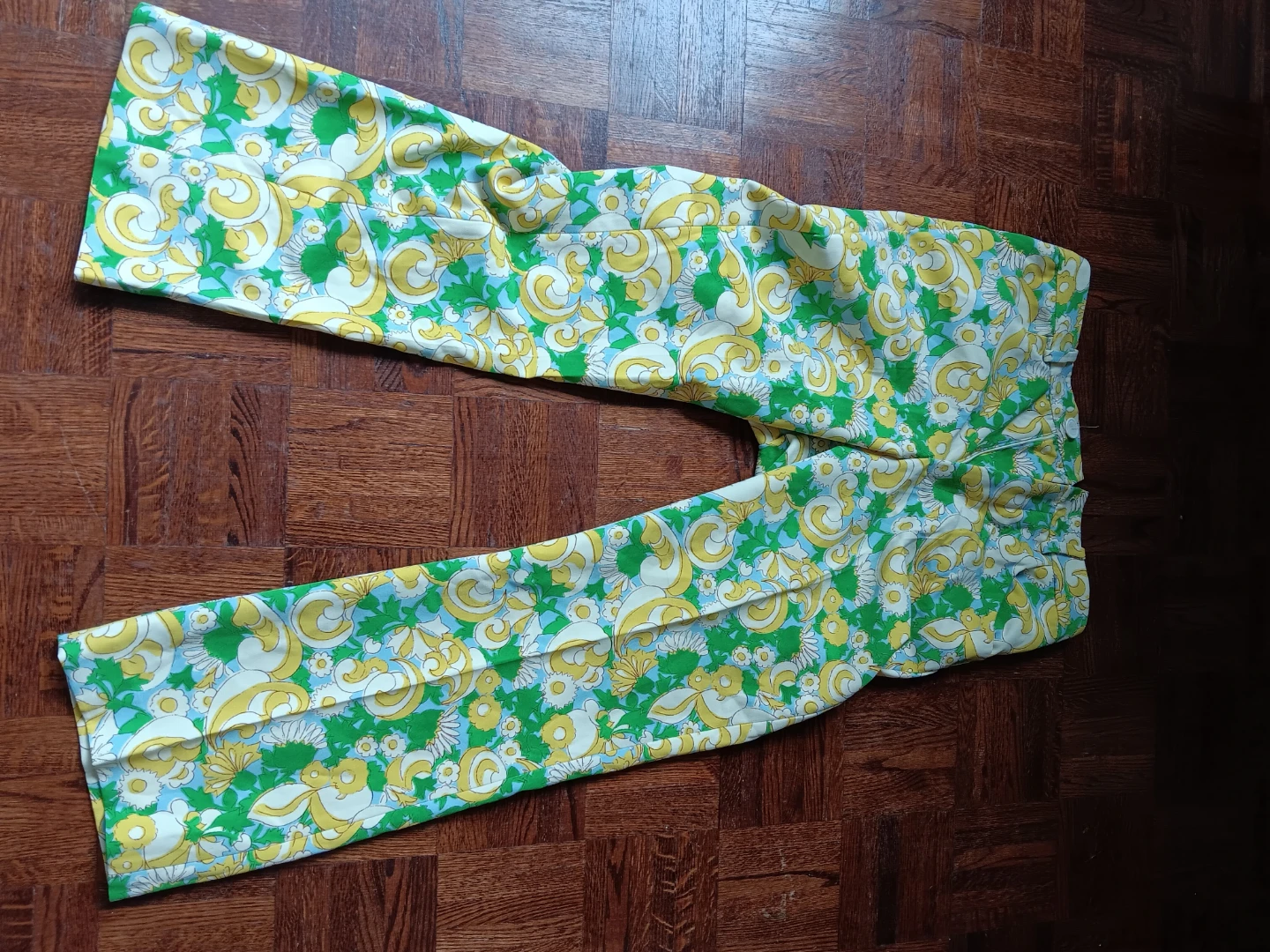 Floral Bell Bottom Pants
