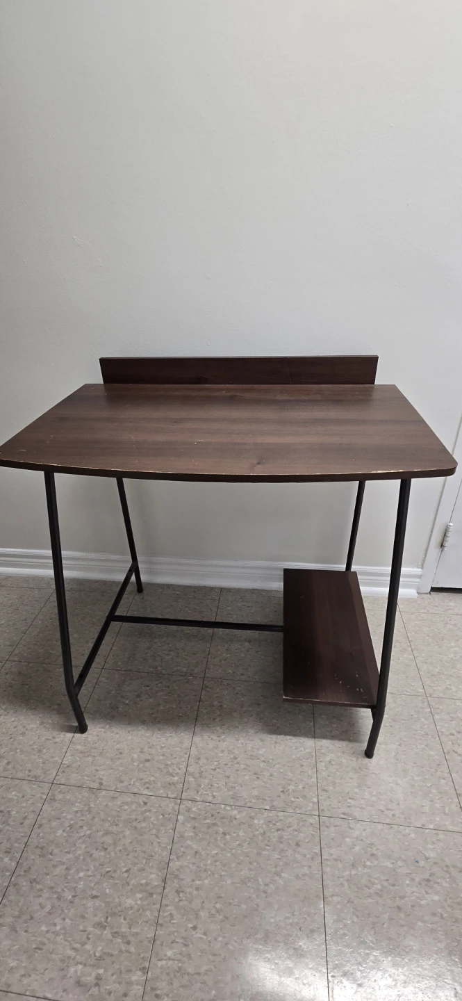 Vintage Wooden Desk with Shelf - photo 2