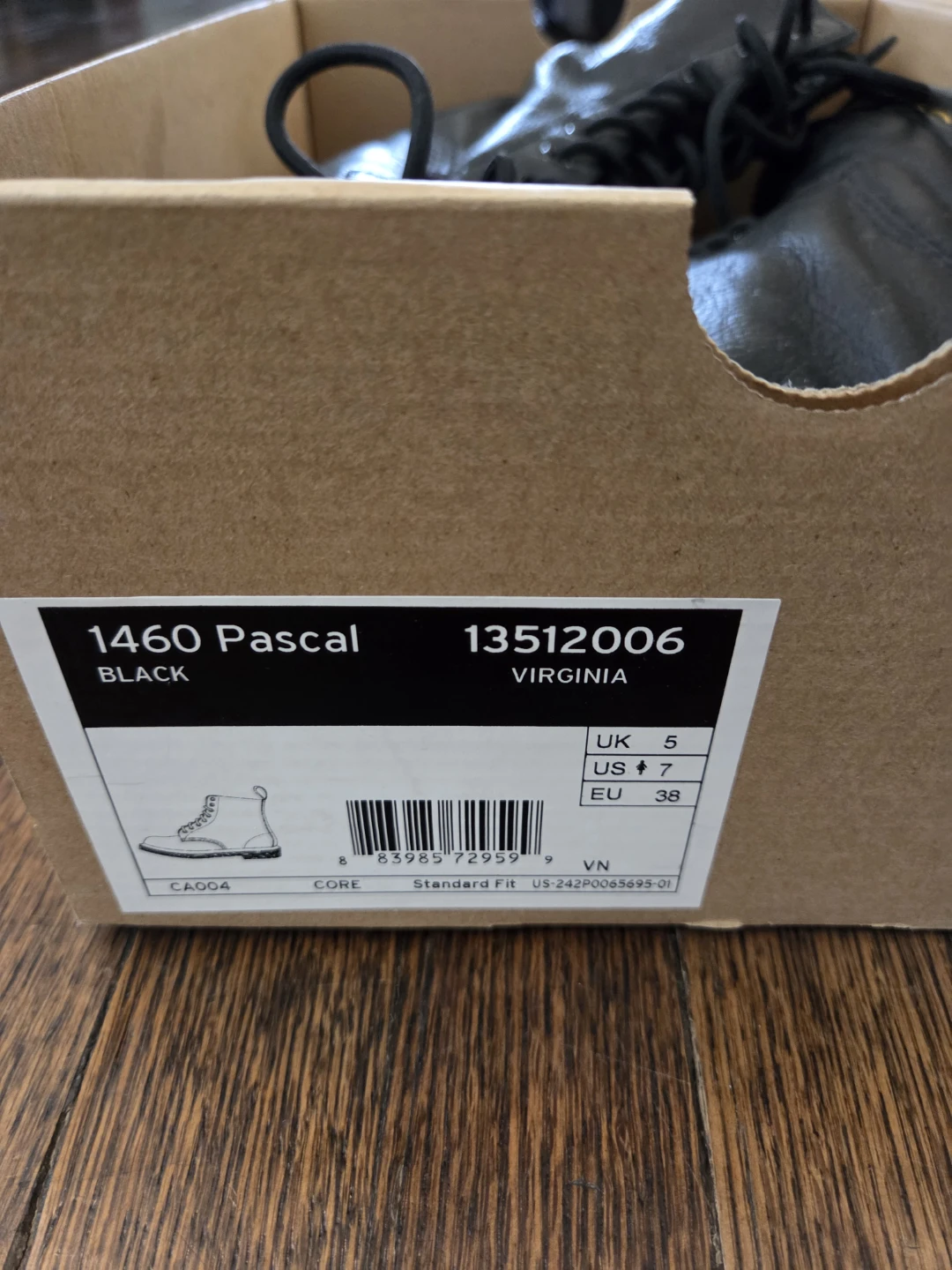 Original Dr. Martens 1460 Pascal Virginia Black Leather Boots - photo 4