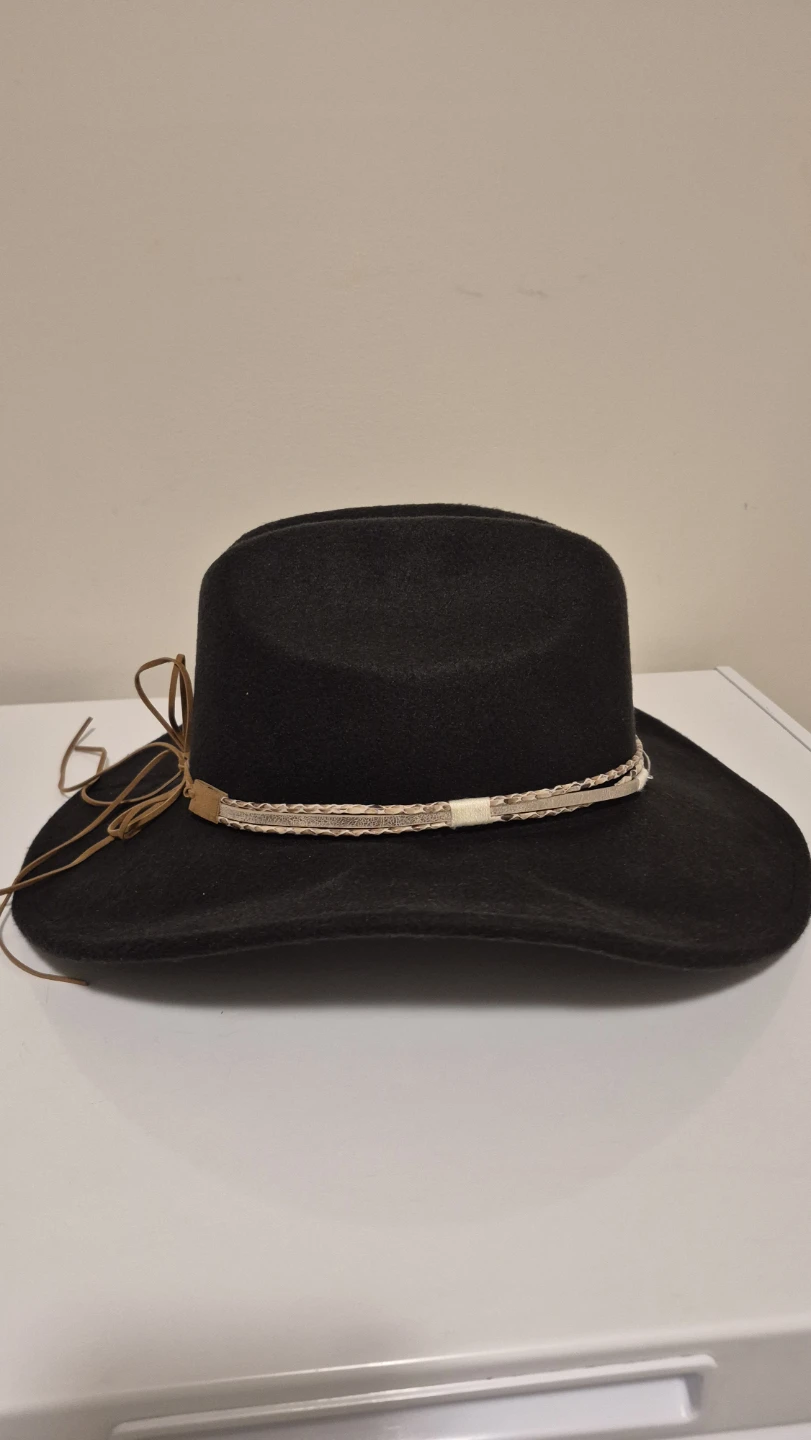 Black Cowboy Hat - Size 57 - photo 3