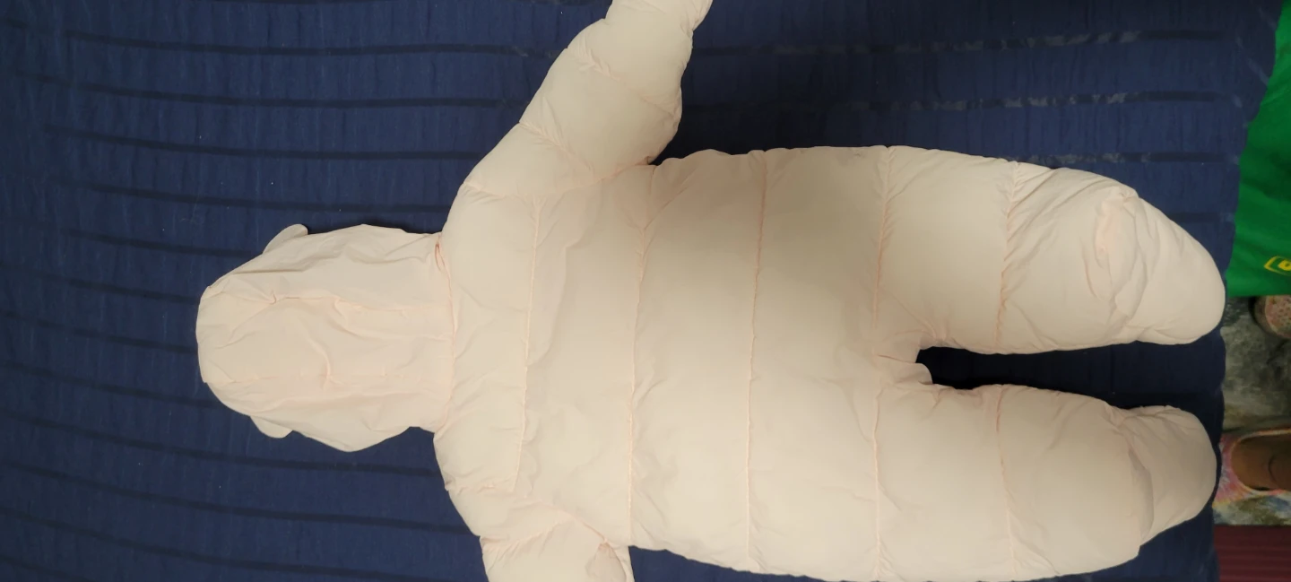 Baby Pink Puffer Snowsuit with Hood and Mittens - photo 4