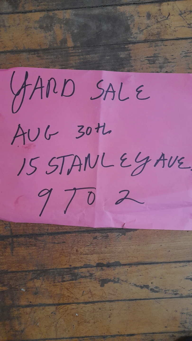 Yard Sale August 30th