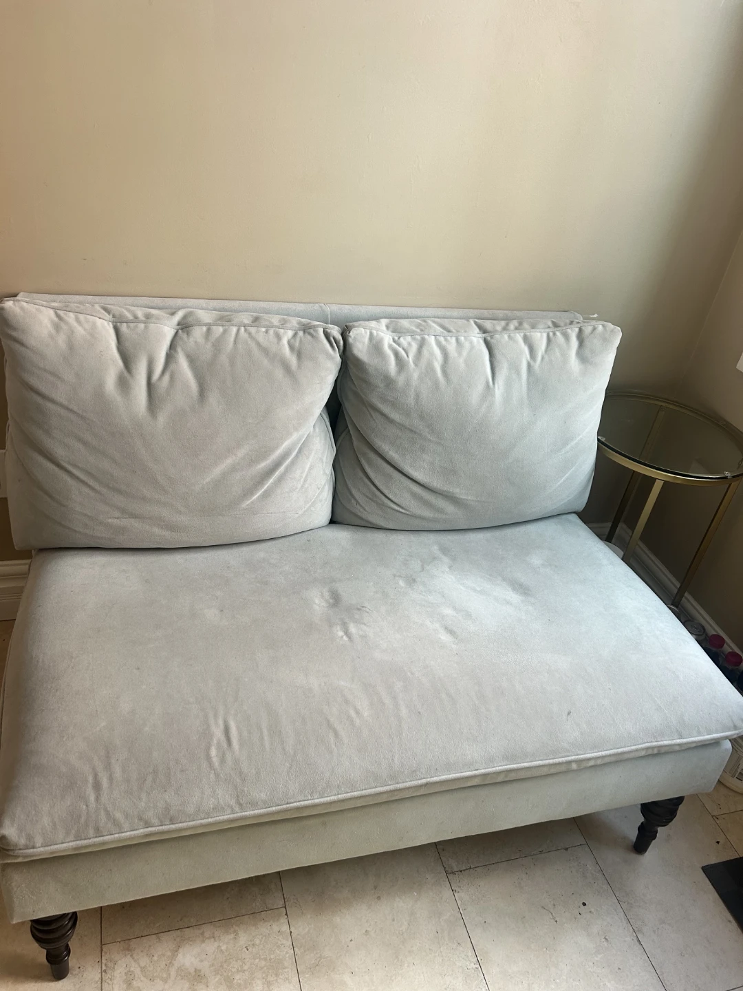 Light blue/turquoise cute comfy Loveseat