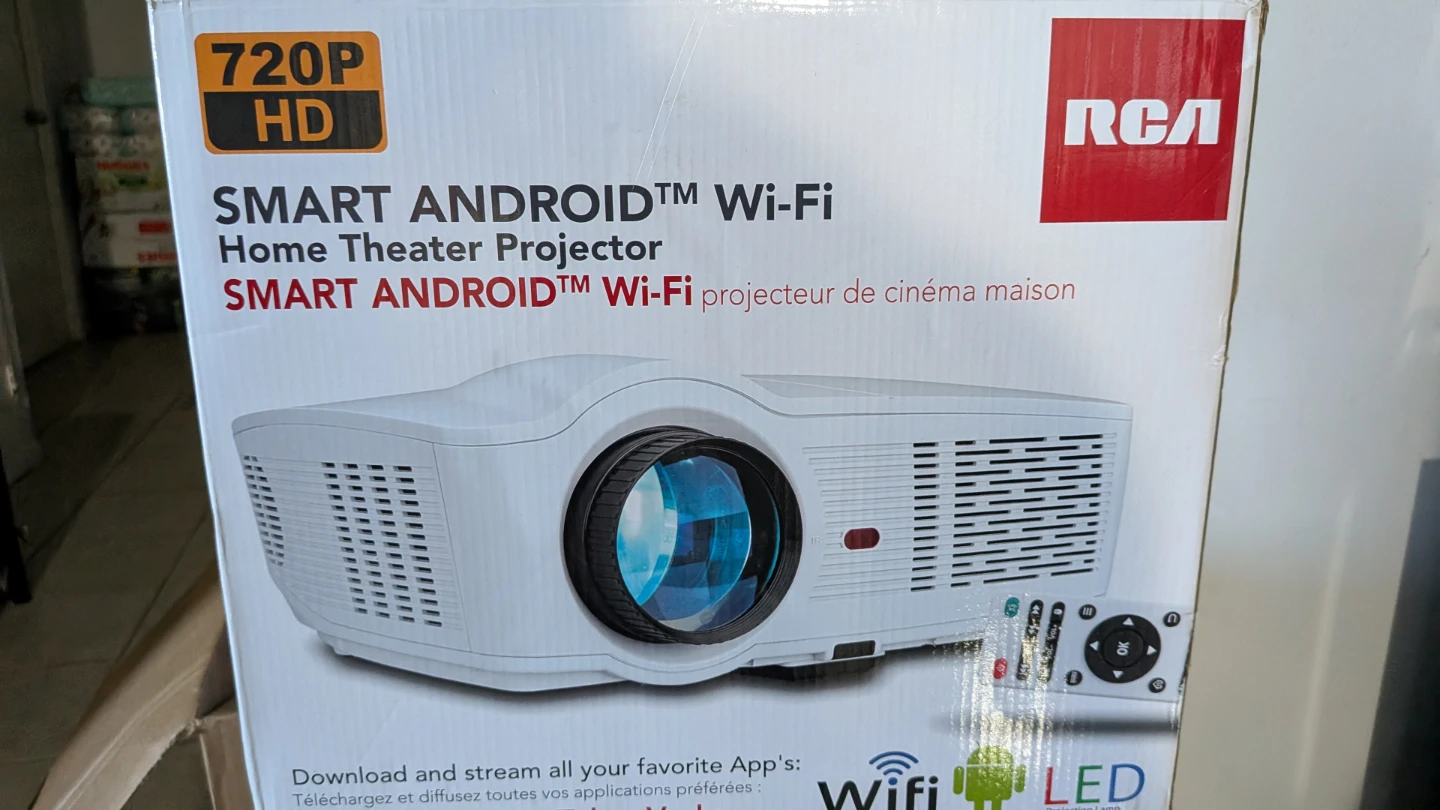 RCA 720P HD Smart Android Wi-Fi Home Theater Projector