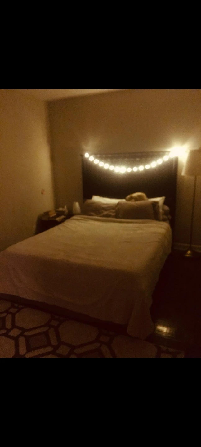 Queen size ikea bed frame, memory foam mattress with protector