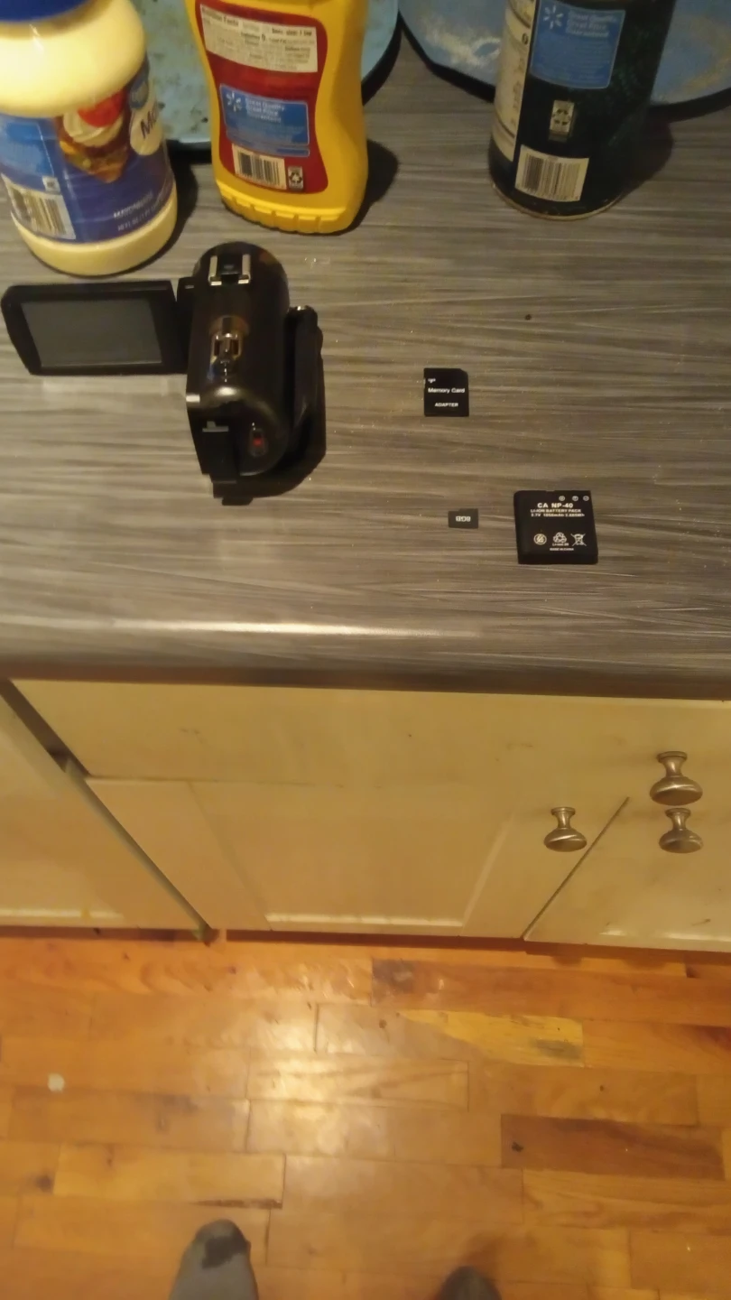 Camcorder with Battery and SD Card Adapter
