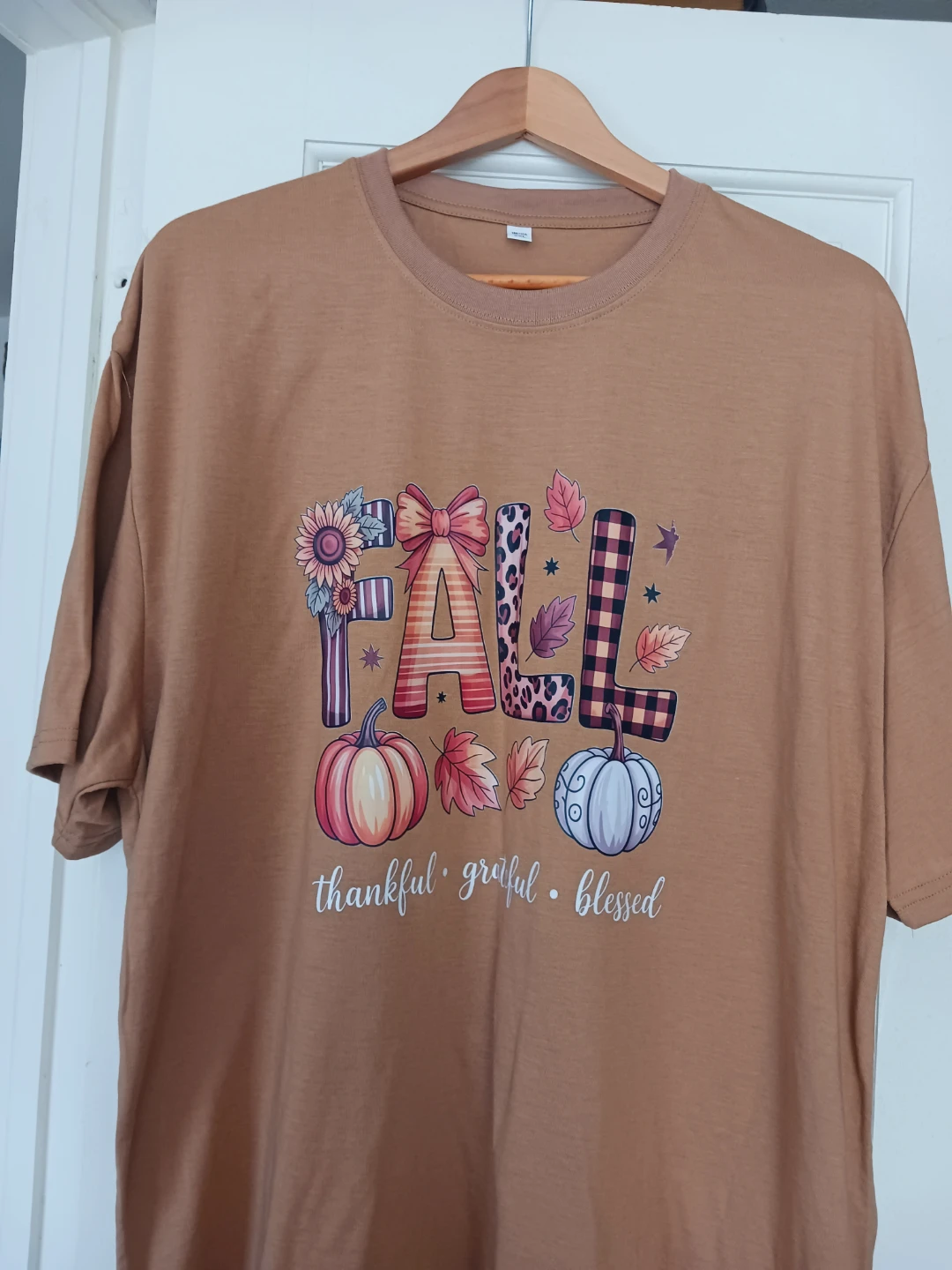 New !!! T-shirt "Fall. thankful-grateful-blessed" 2XL - photo 2
