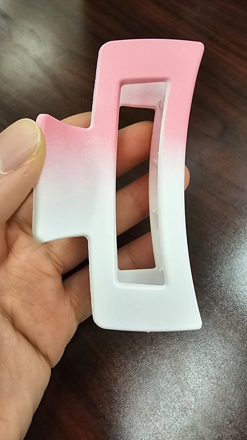 Pink and White Gradient Hair Claw Clip