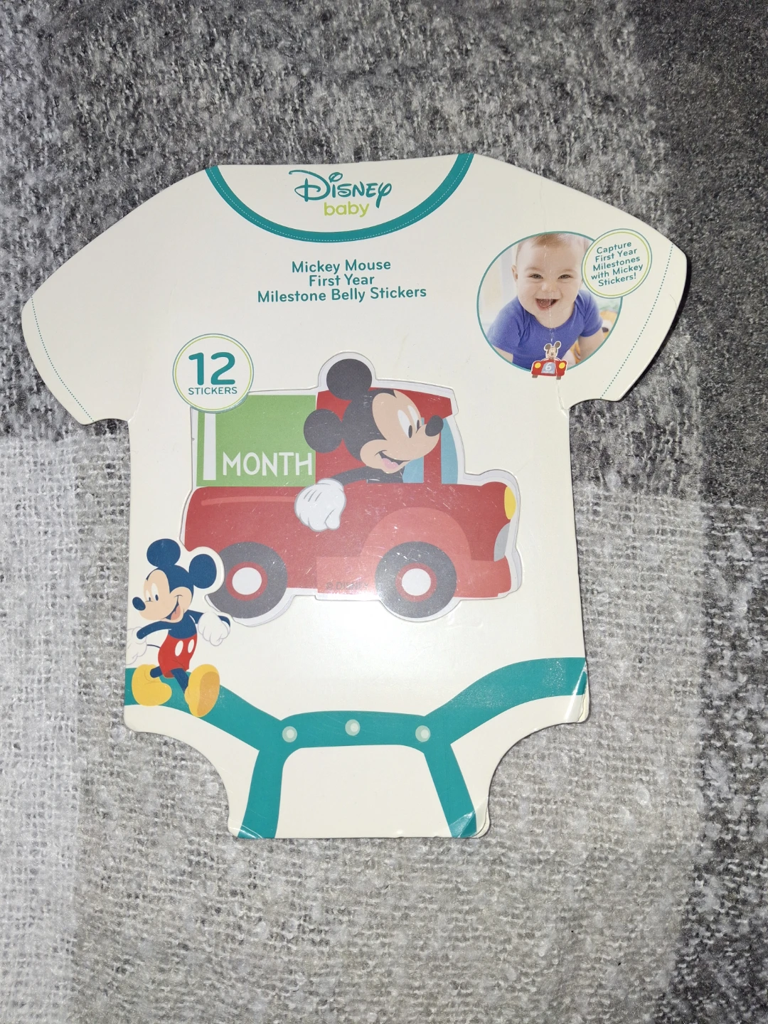 Disney Baby Mickey Mouse First Year Milestone Belly Stickers