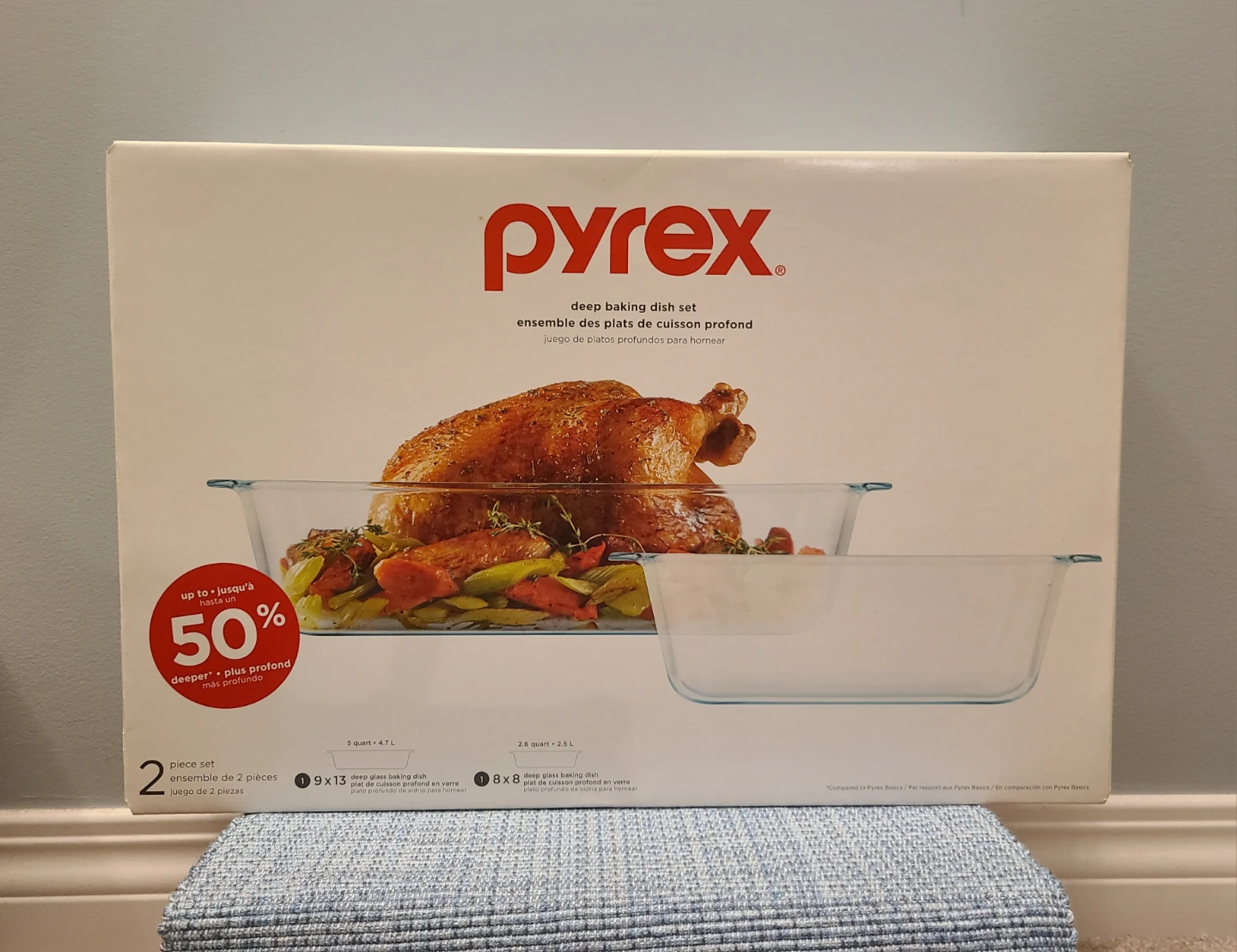 Pyrex Deep Baking Dish Set - new
