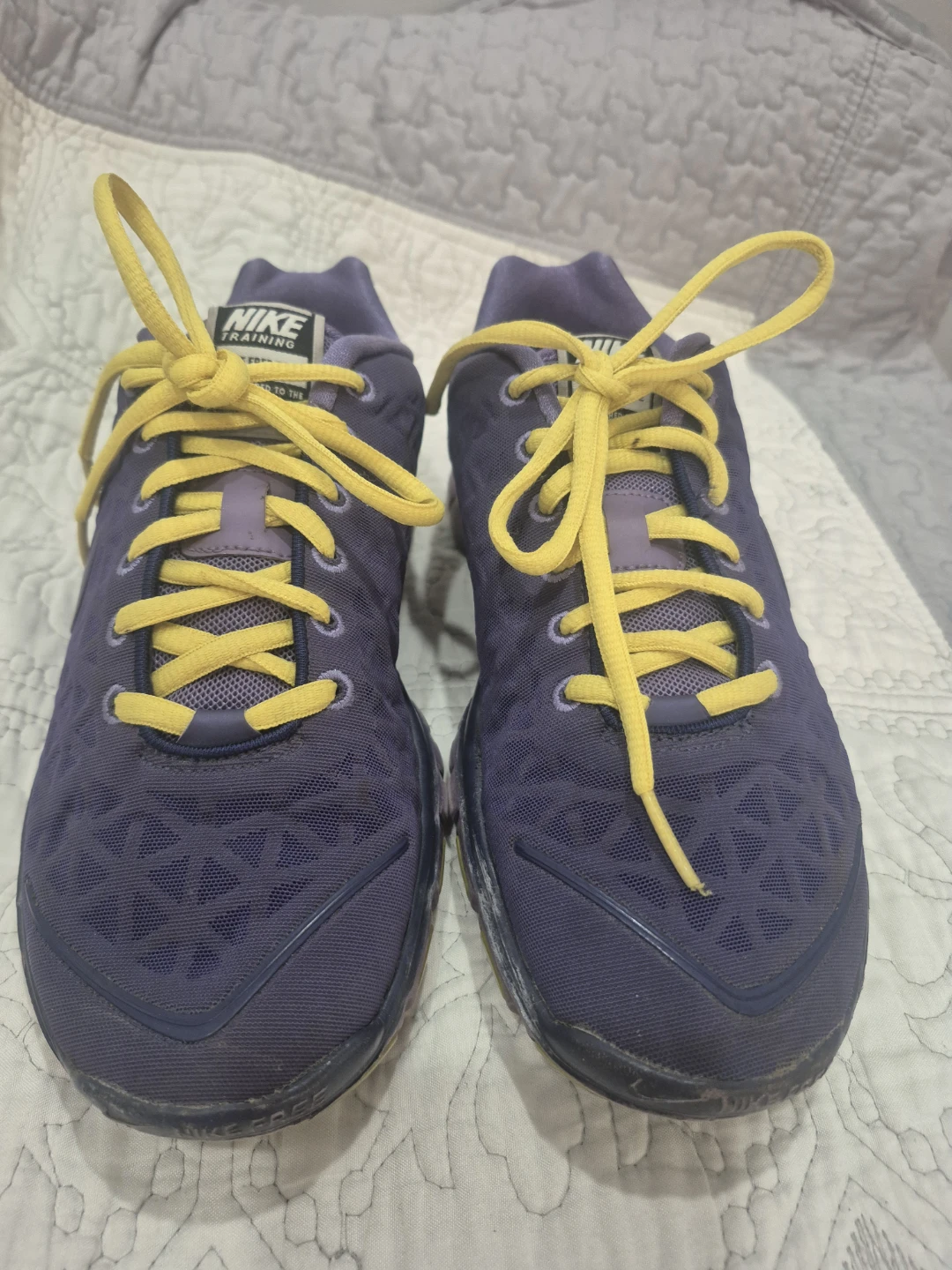 Nike Training Shoes Purple Yellow