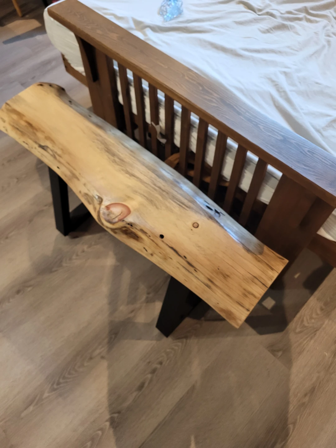 Live Edge Wooden Bench