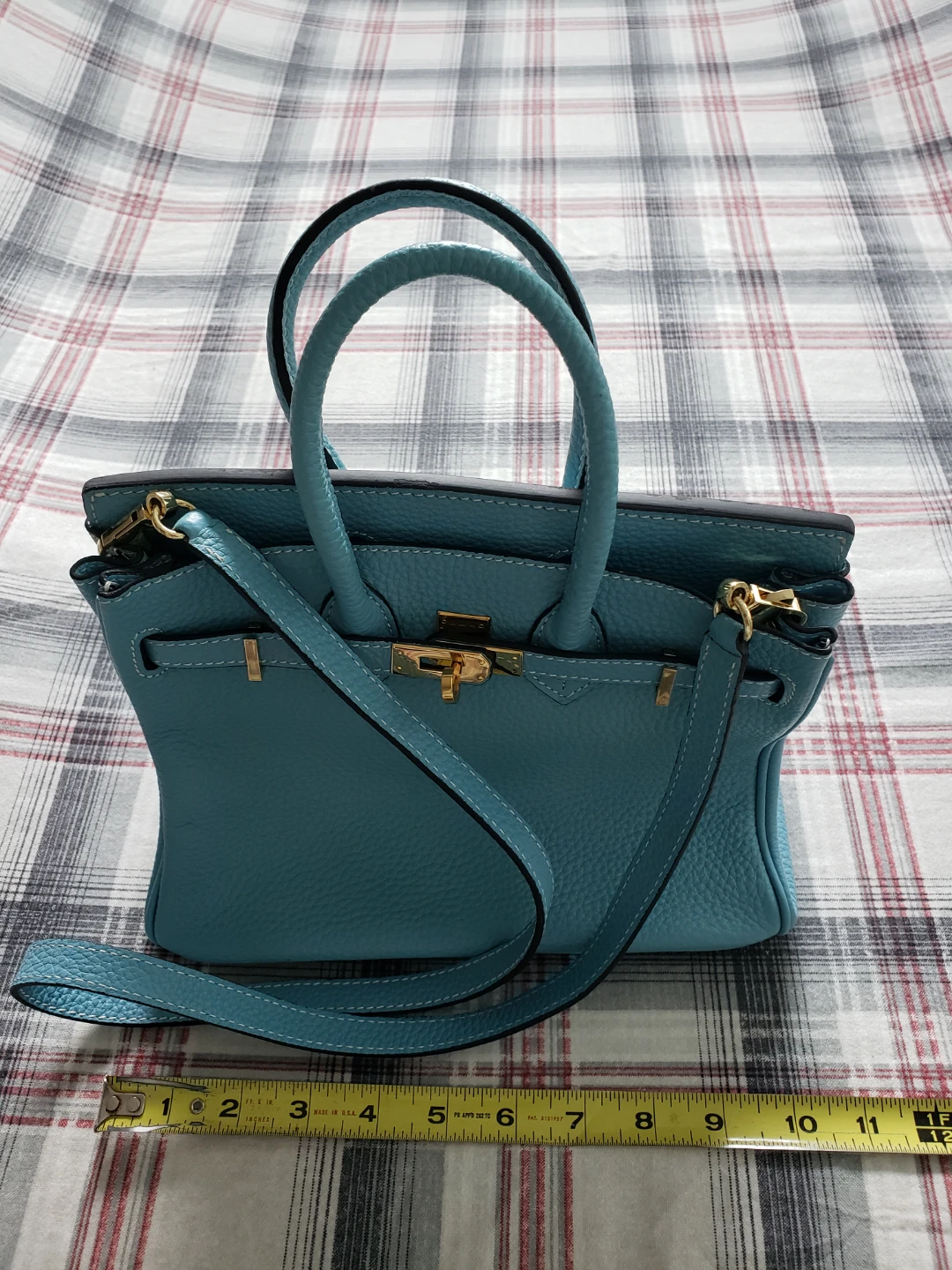 Houseofhello Teal Leather Handbag