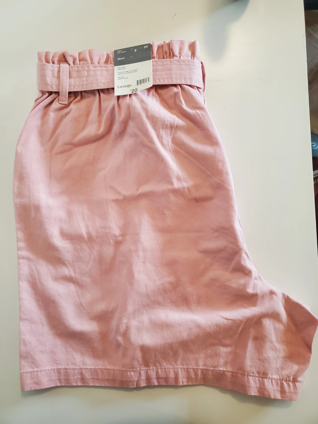 George Pink High Waist Shorts Size 3X - photo 2