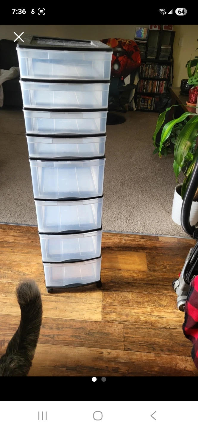 Clear Plastic Drawer Storage Unit