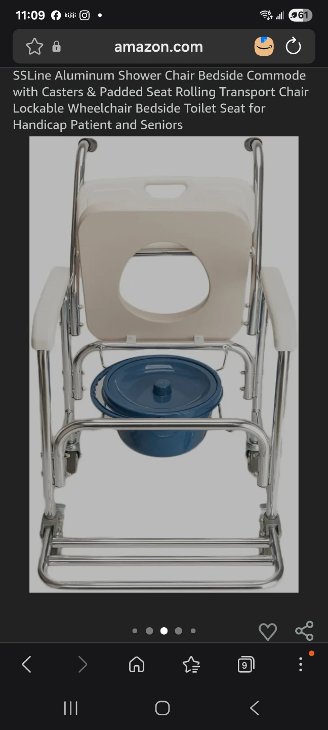 3 in 1 Shower Chair Bedside Commode New - photo 3