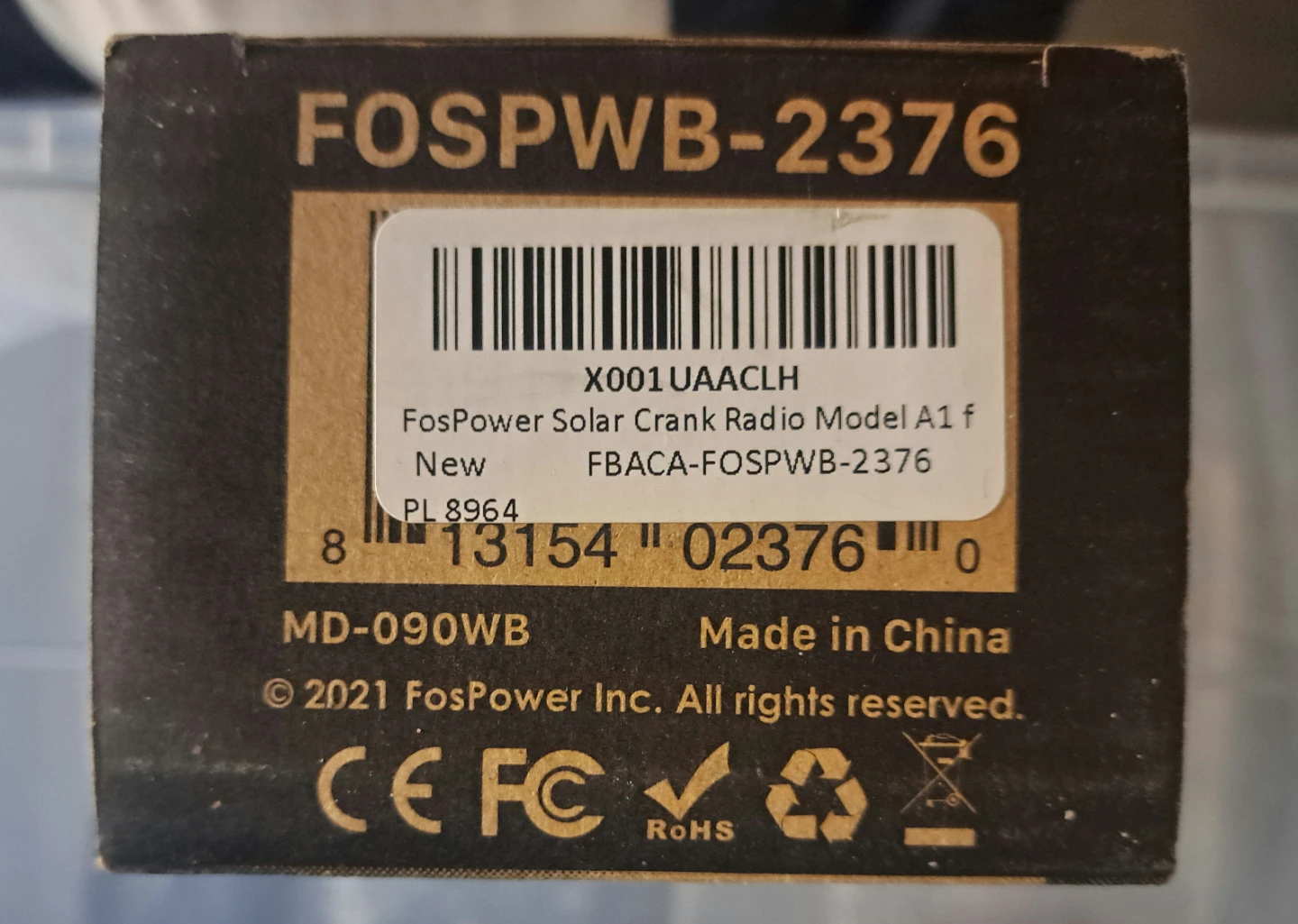 FosPower Emergency Weather Radio Model A1 - photo 5
