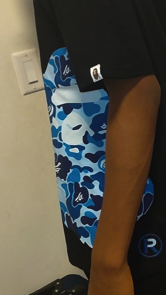 BAPE A Bathing Ape Camo Shark T-Shirt - photo 3