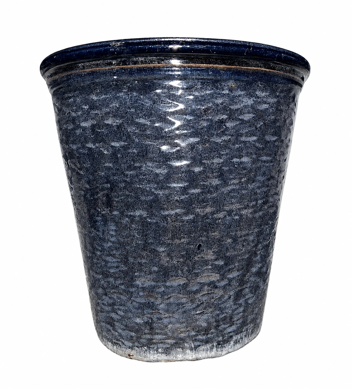 Blue Ceramic Planter  9.5"