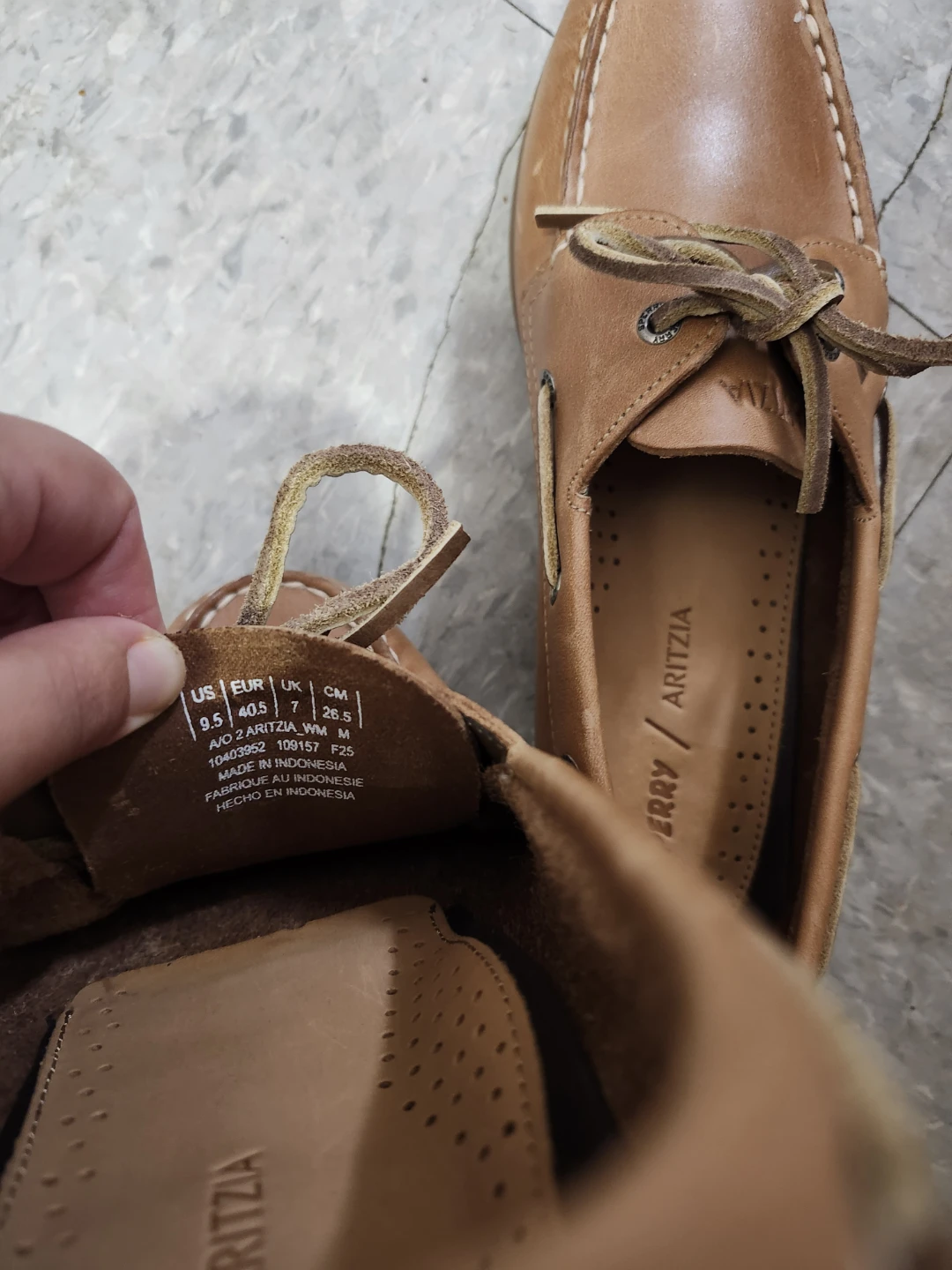 Sperry x Aritzia Brown Leather Boat Shoes - photo 2