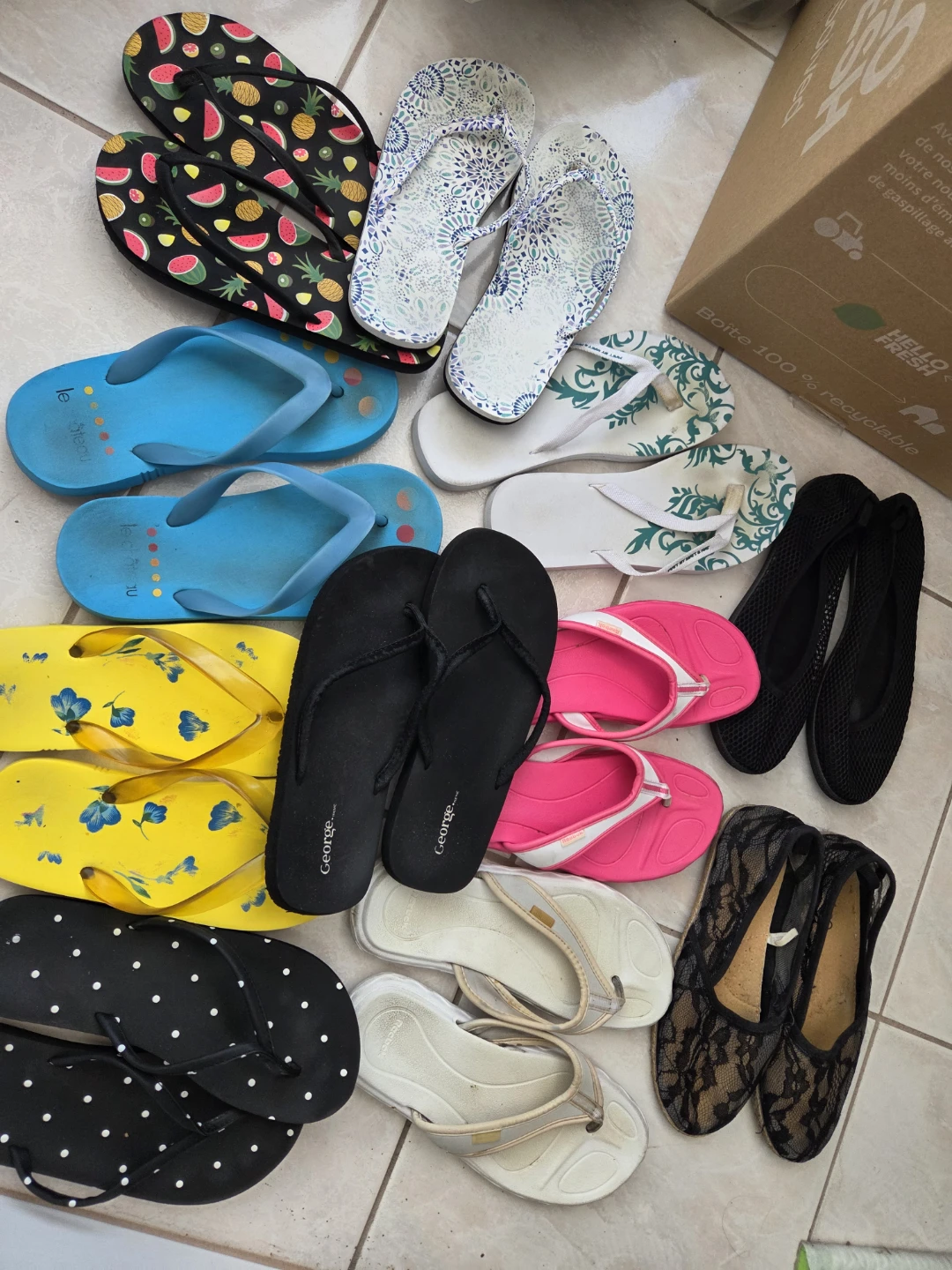 Mixed Lot of Women's Sandals and Flip Flops