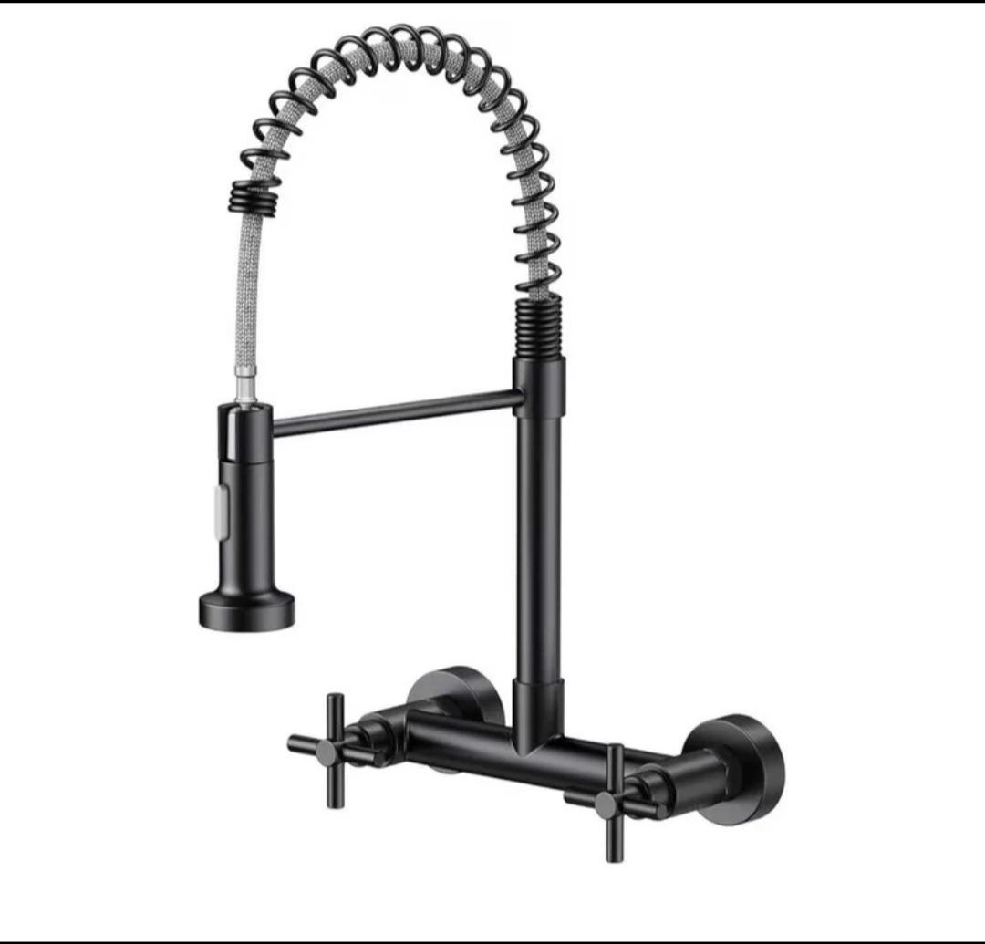 HURRAN 2-Handle Wall-mounted Kitchen Faucet