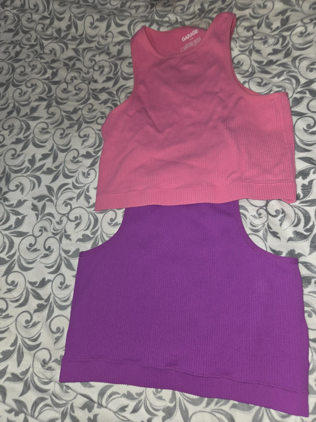 Garage Crop Tank Tops (Pink & Purple)