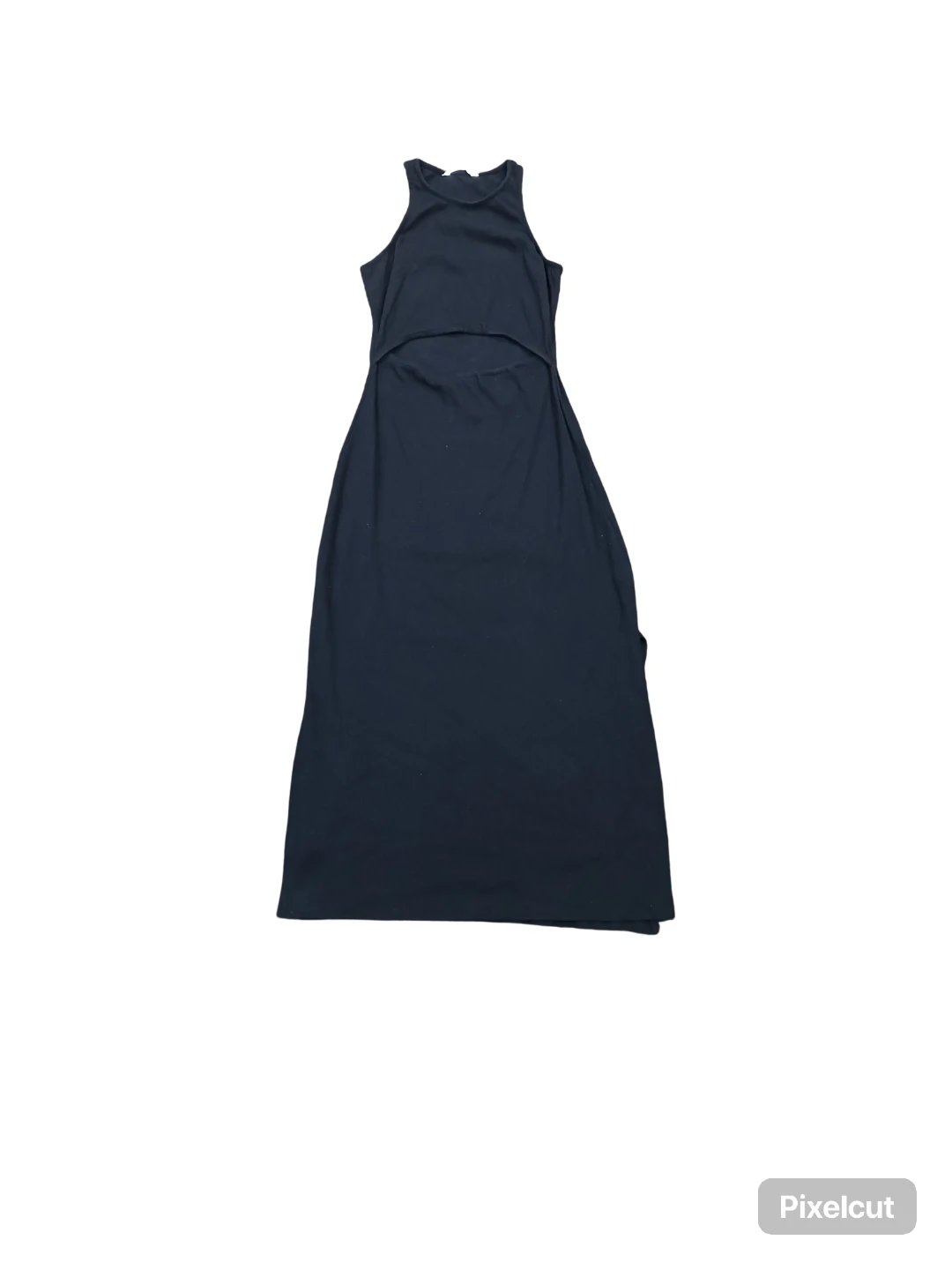Blue Notes Ribbed Knit Cutout Maxi Dress