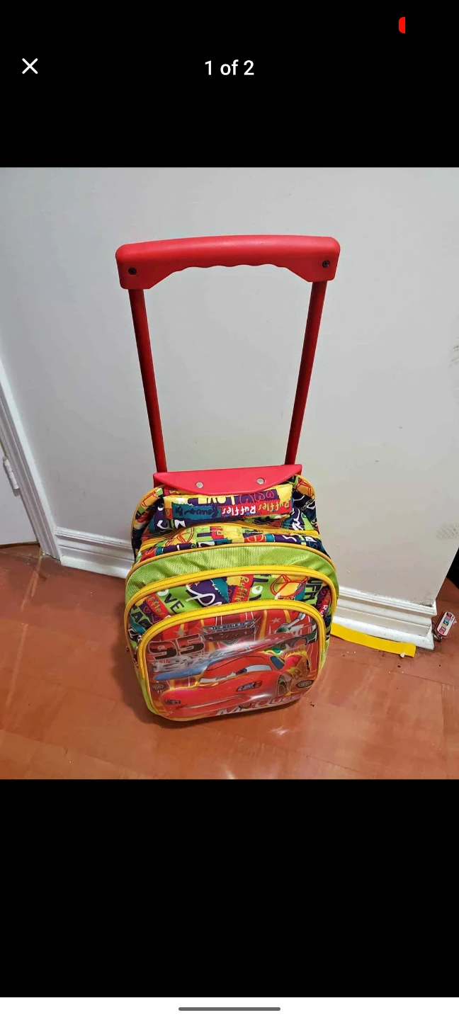 Kids Cars Rolling Luggage Bag