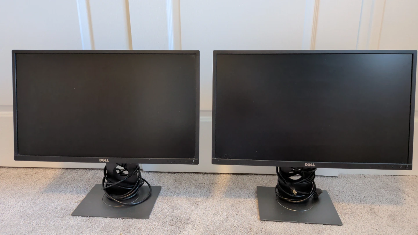 Set of 2 x 24" Dell Monitors