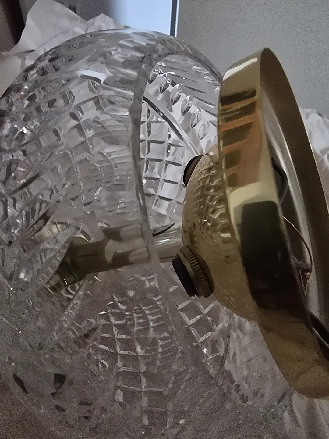 Crystal and Brass Pendant Light Shade - photo 2