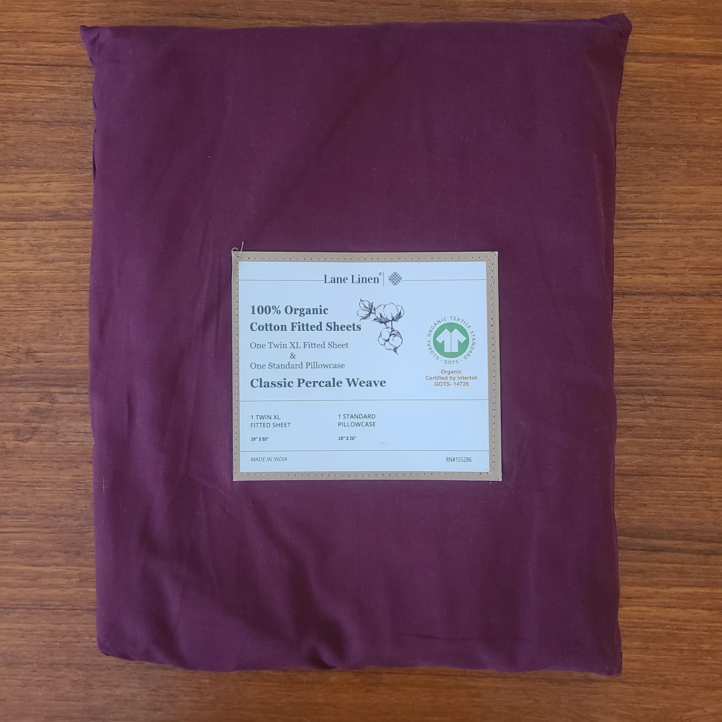 NEW 100% Organic Cotton Twin XL Fitted Sheet Set