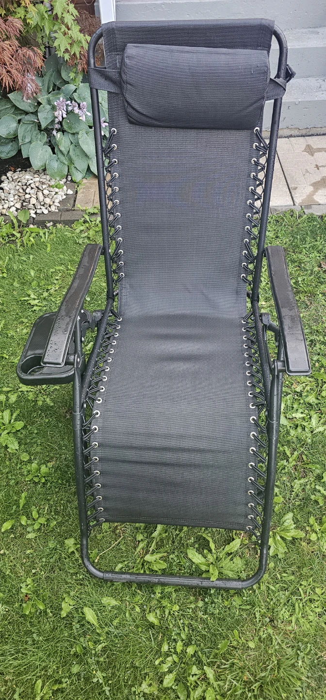 Black Zero Gravity Chair with Tray - photo 2