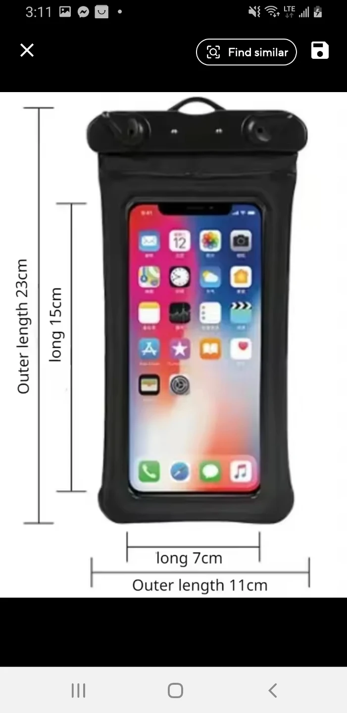 Waterproof Phone Pouch - Black - photo 5