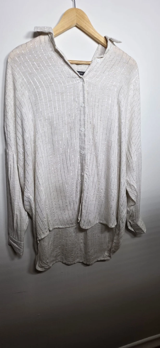 French Connection Linen Blend Shirt - Size S